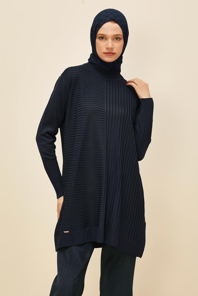 Vêtements hijab  TUNIQUE EN MAILLE 45846 - ALVİNA