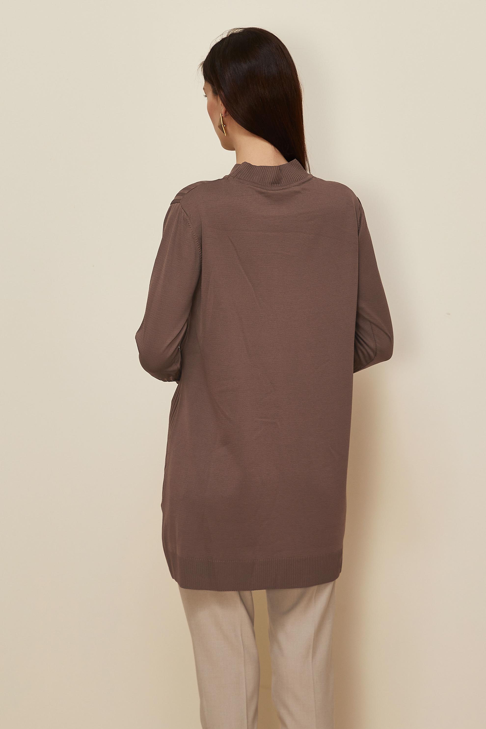 Vêtements hijab BRUN TUNIQUE EN MAILLE 45846