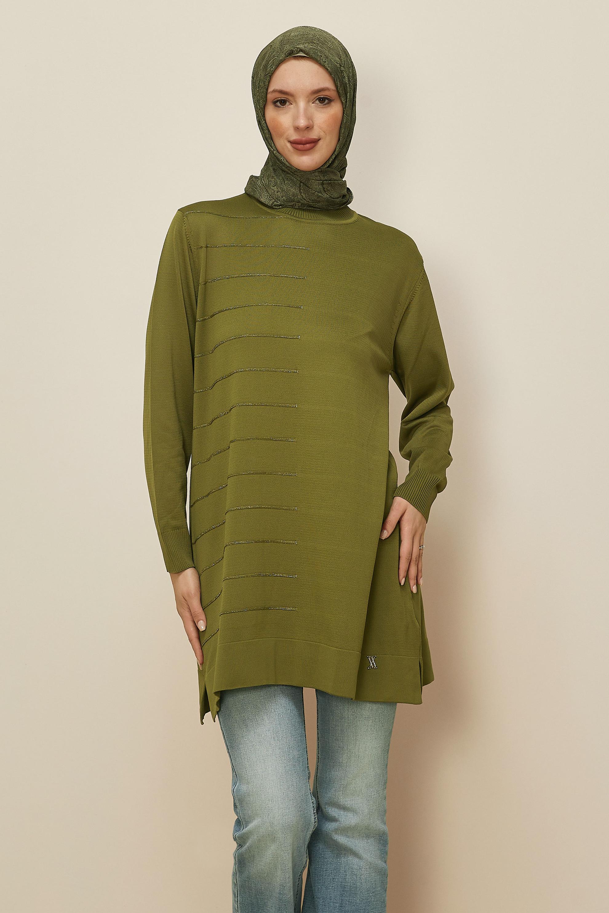 Hijab clothing GREEN KNITWEAR TUNIC 45847