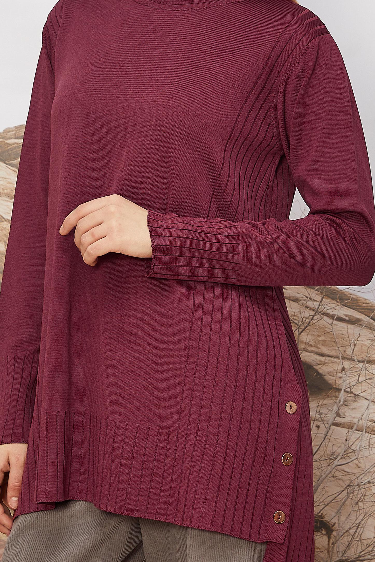 Hijab clothing CLARET RED KNITWEAR TUNIC 45849