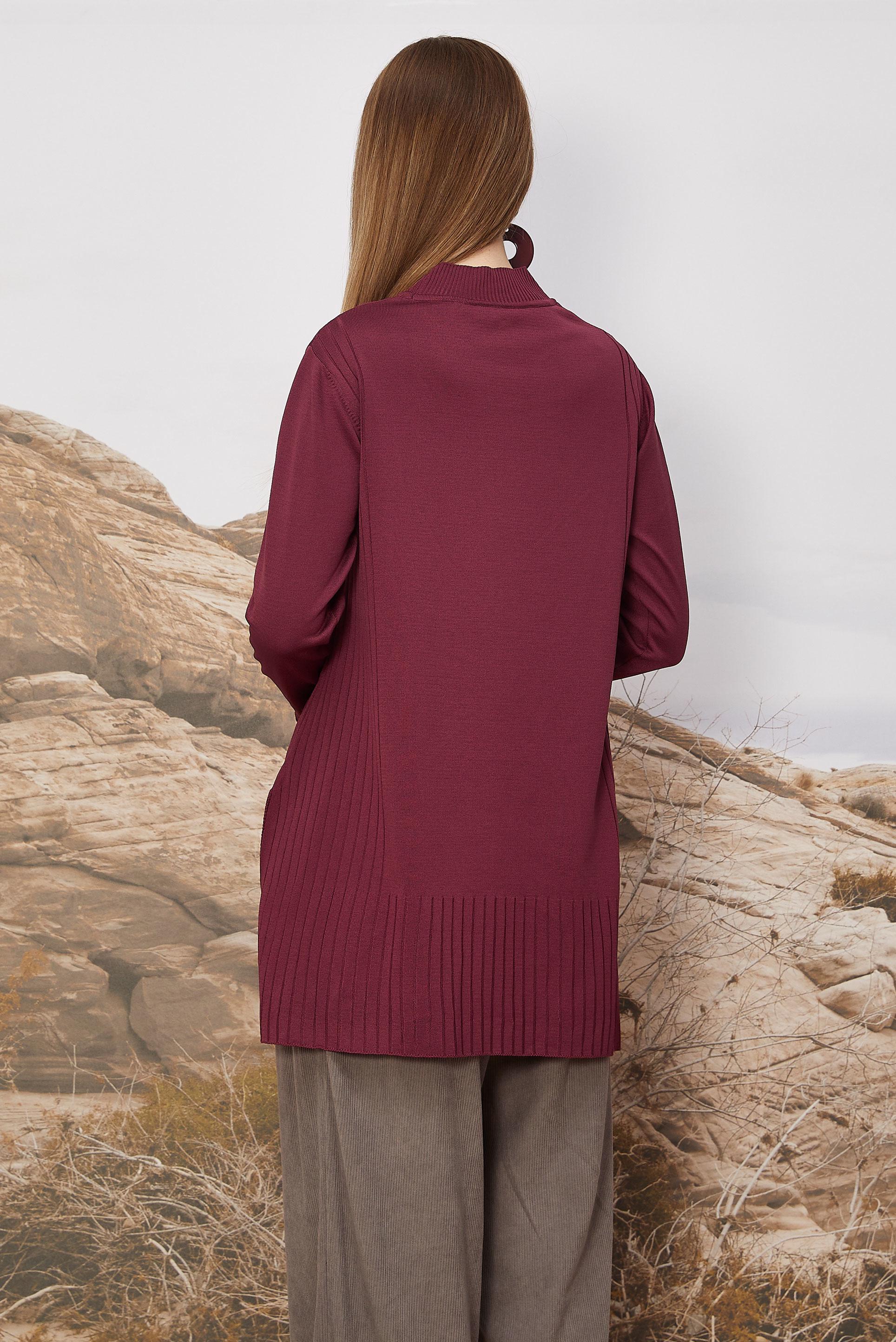 Hijab clothing CLARET RED KNITWEAR TUNIC 45849