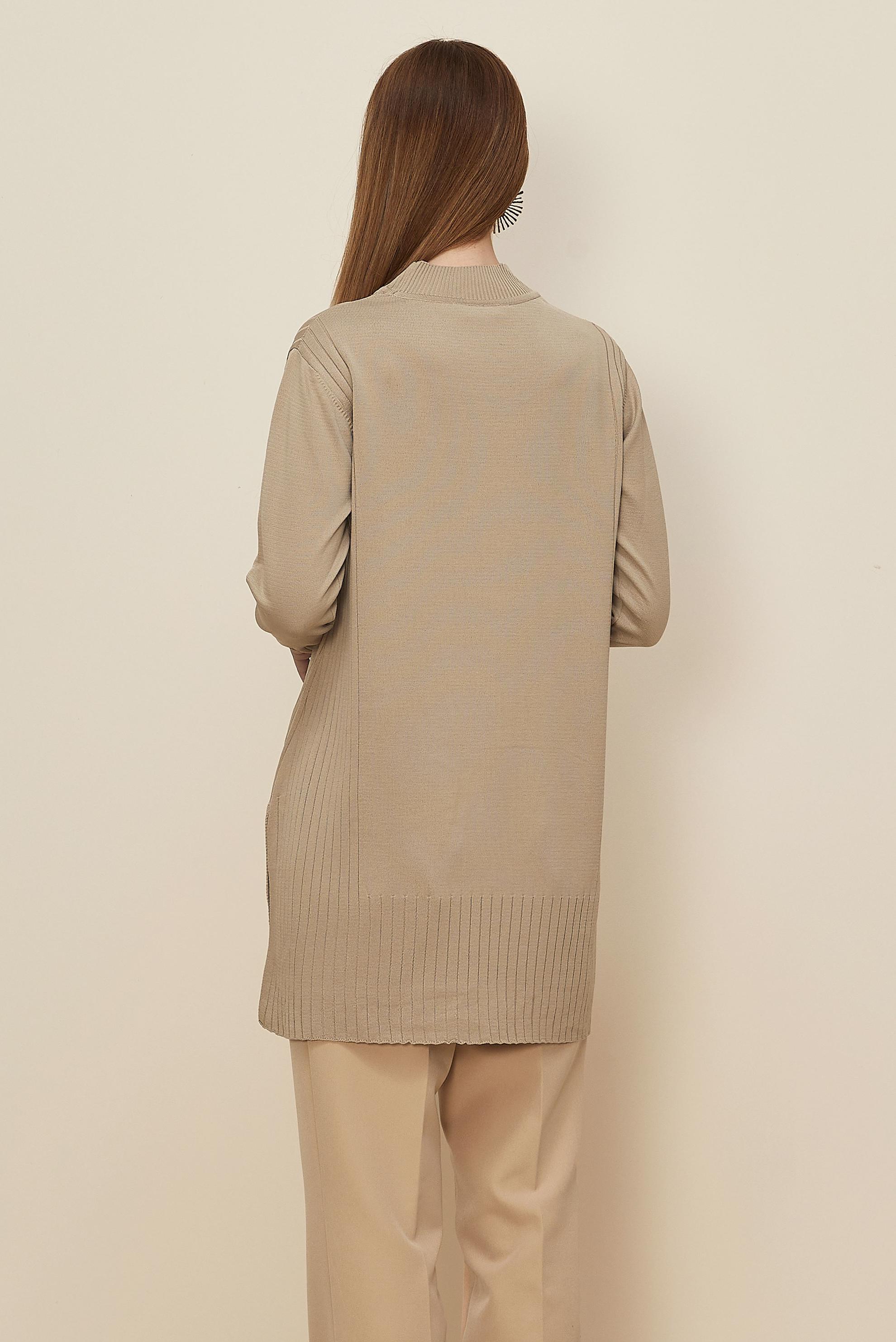 Hijab clothing BEIGE KNITWEAR TUNIC 45849