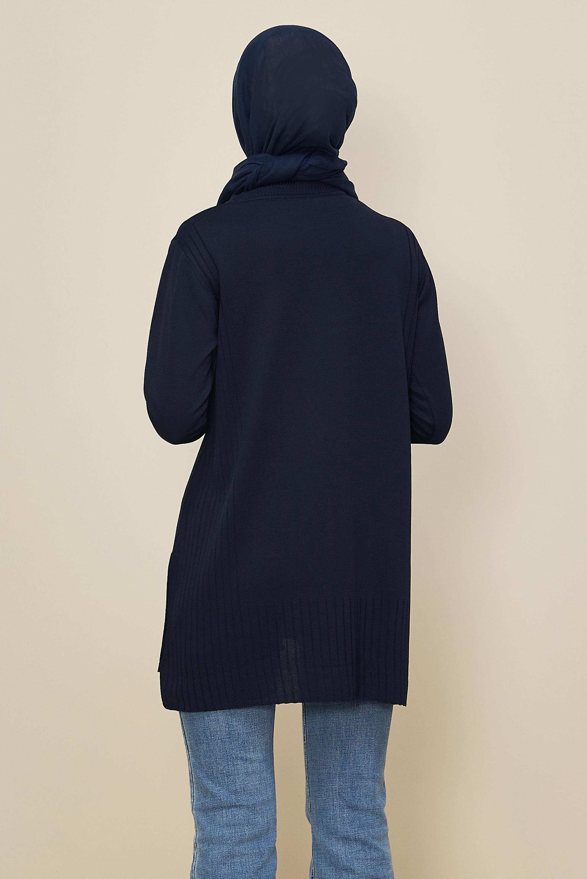 Hijab clothing NAVY BLUE KNITWEAR TUNIC 45849