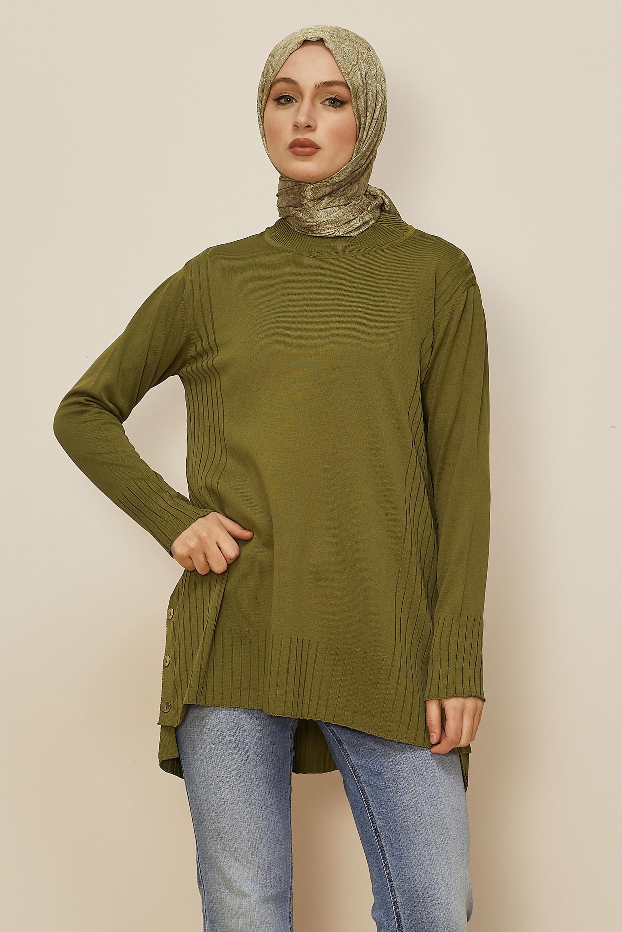 Hijab clothing GREEN KNITWEAR TUNIC 45849