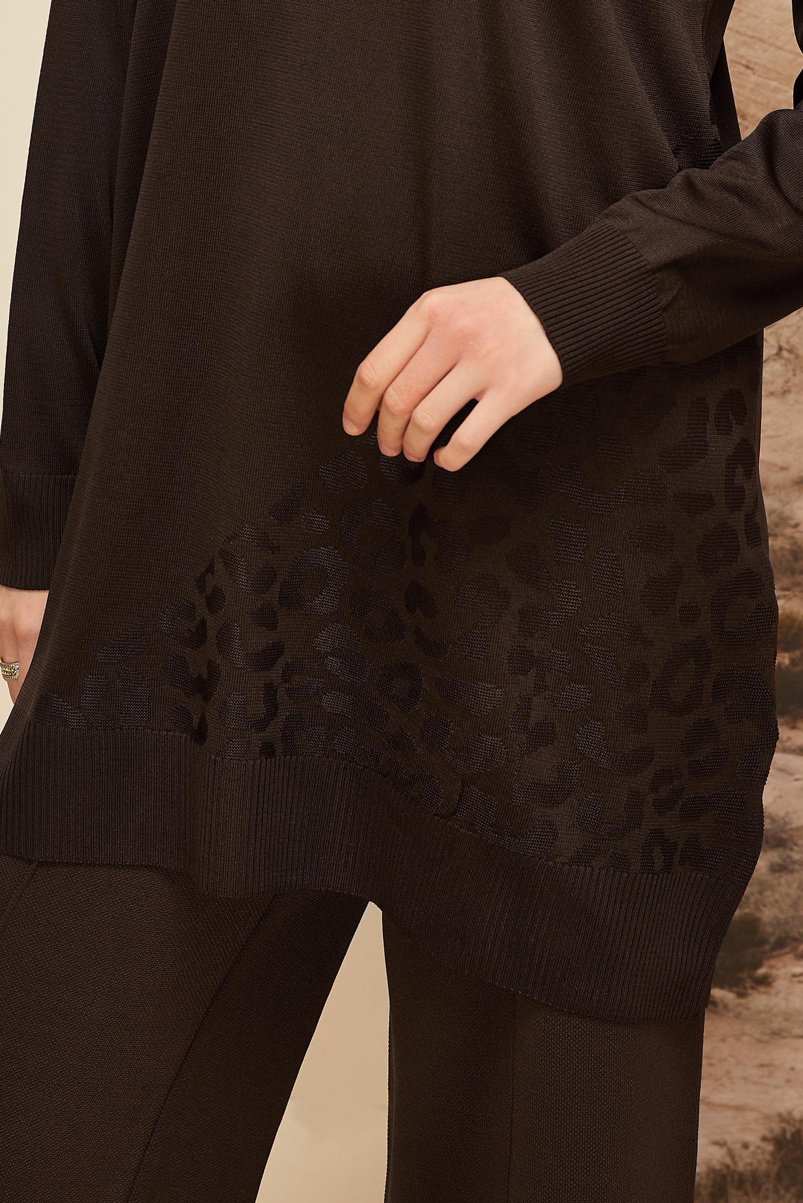 Vêtements hijab BRUN TUNIQUE EN MAILLE 45850