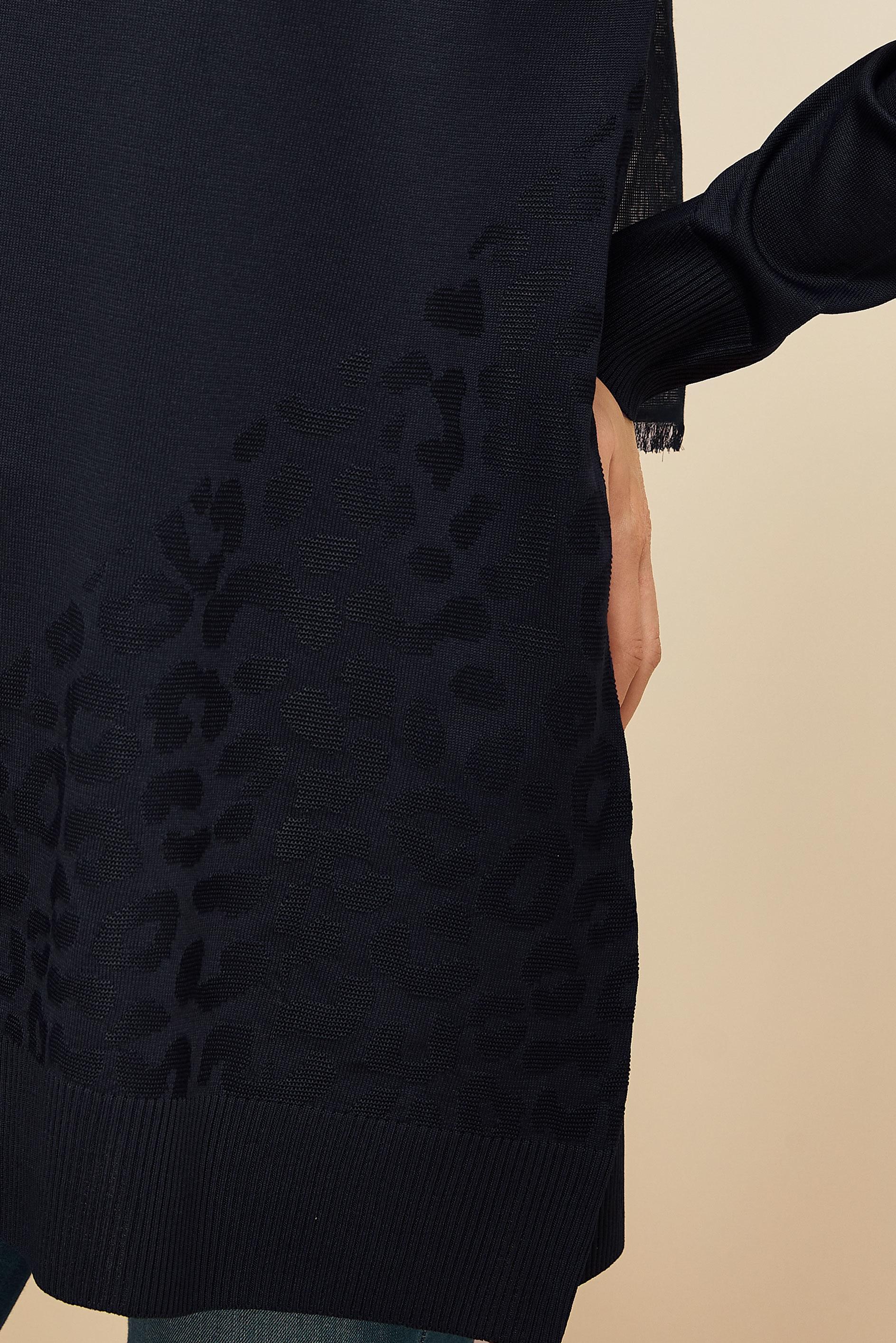 Tesettür giyim LACİVERT TRİKO TUNİK 45850