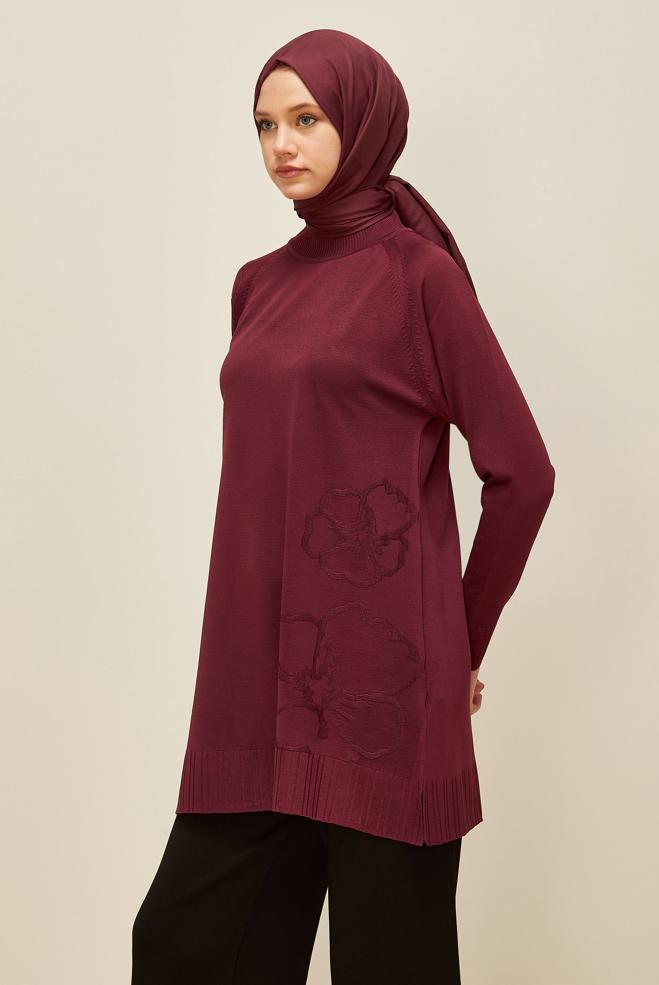 Vêtements hijab  TUNIQUE EN TRICOTON 45851 - ALVİNA