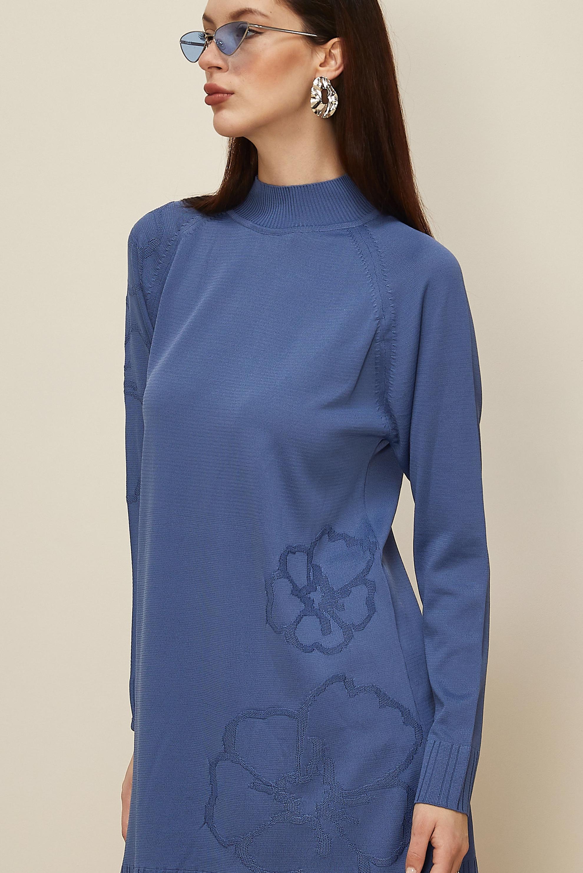 Tesettür giyim LACİVERT TRİKO TUNİK 45851