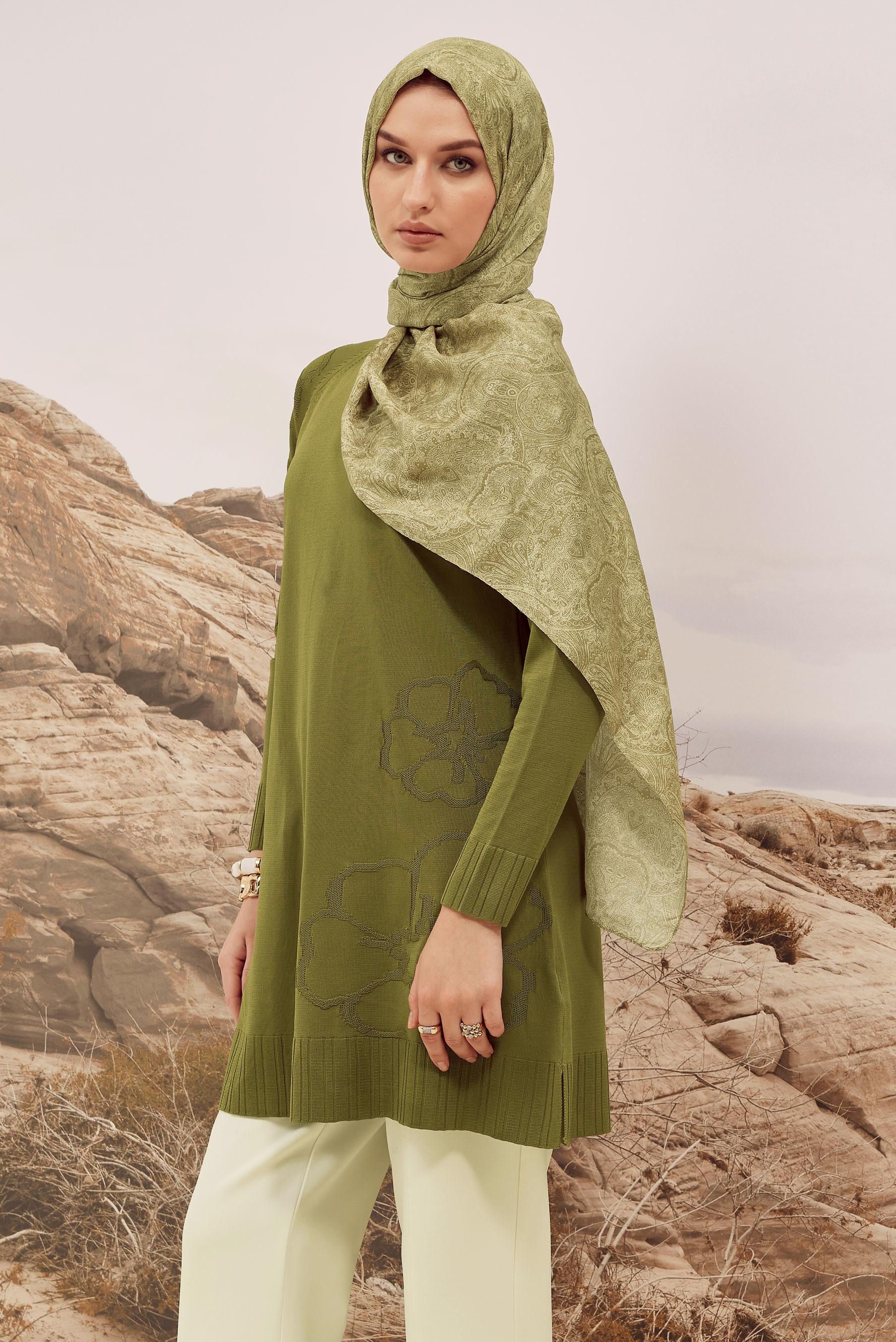 Hijab clothing GREEN KNITWEAR TUNIC 45851