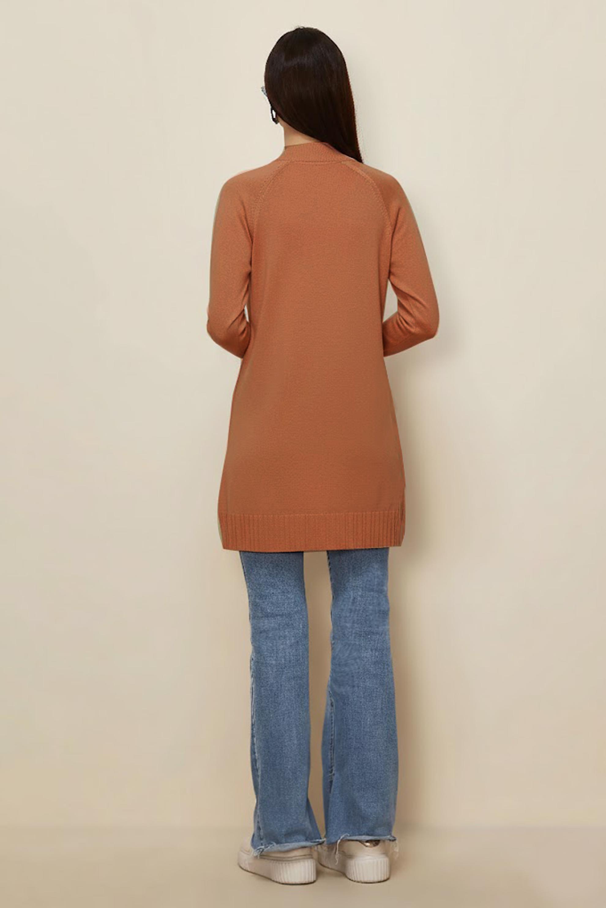 Vêtements hijab ORANGE TUNIQUE EN TRICOTON 45851