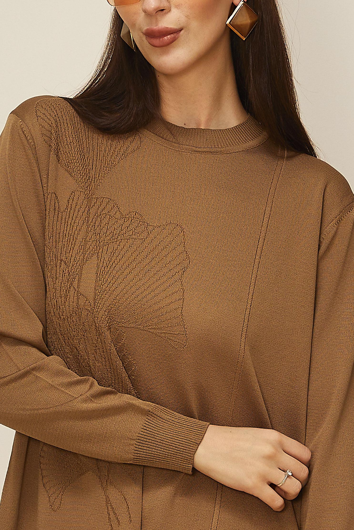 Tesettür giyim TABA TRİKO TUNİK 45852