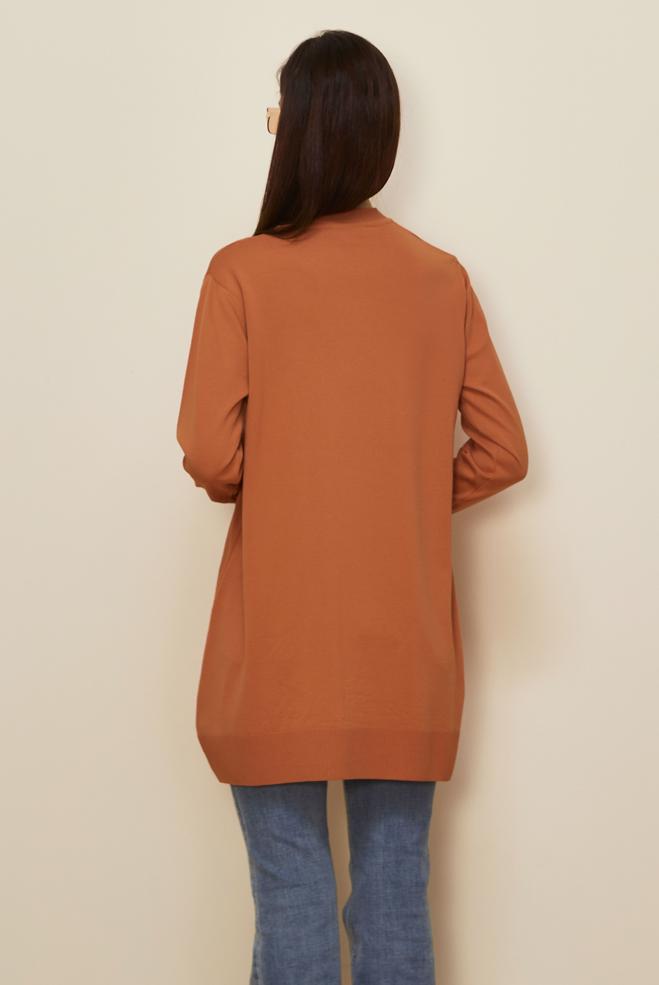 Tesettür giyim TURUNCU 45852 TRİKO TUNİK 40-48 - ALVİNA