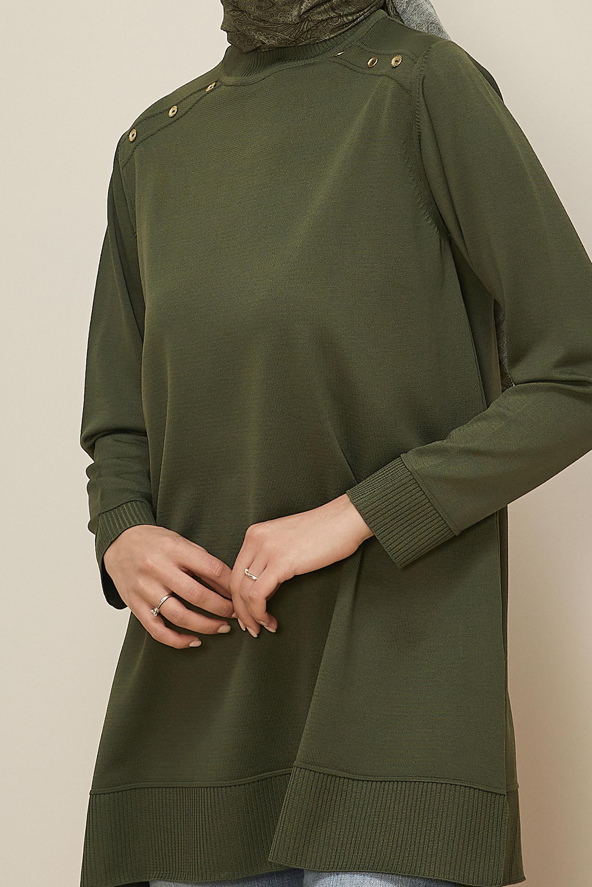 Hijab clothing KHAKI KNITWEAR TUNIC 45854
