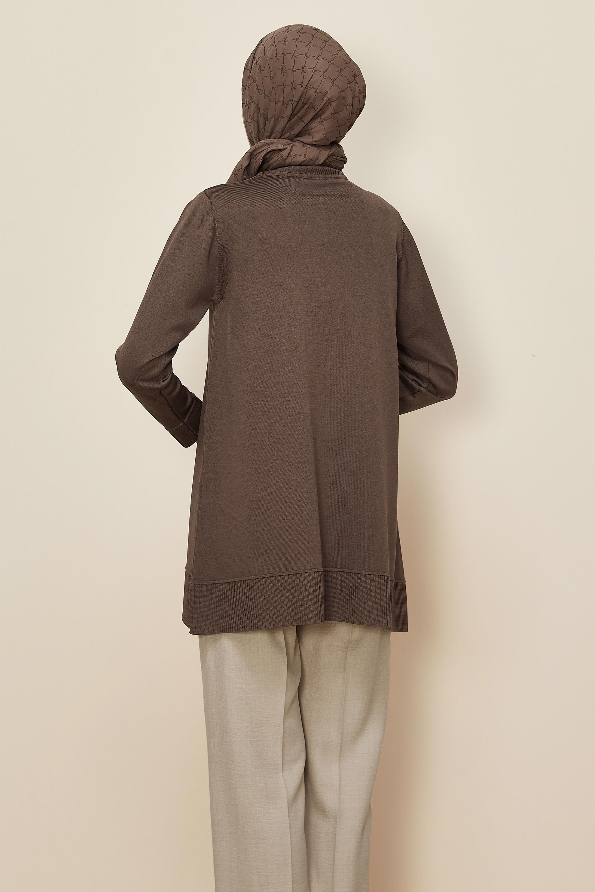 Hijab clothing BROWN KNITWEAR TUNIC 45854