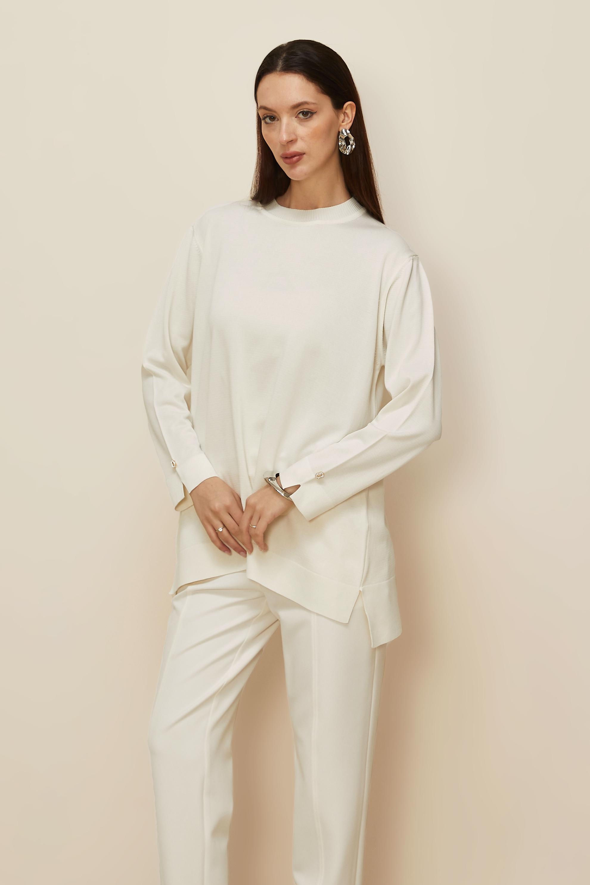 Hijab clothing WHITE KNITWEAR TUNIC 45857