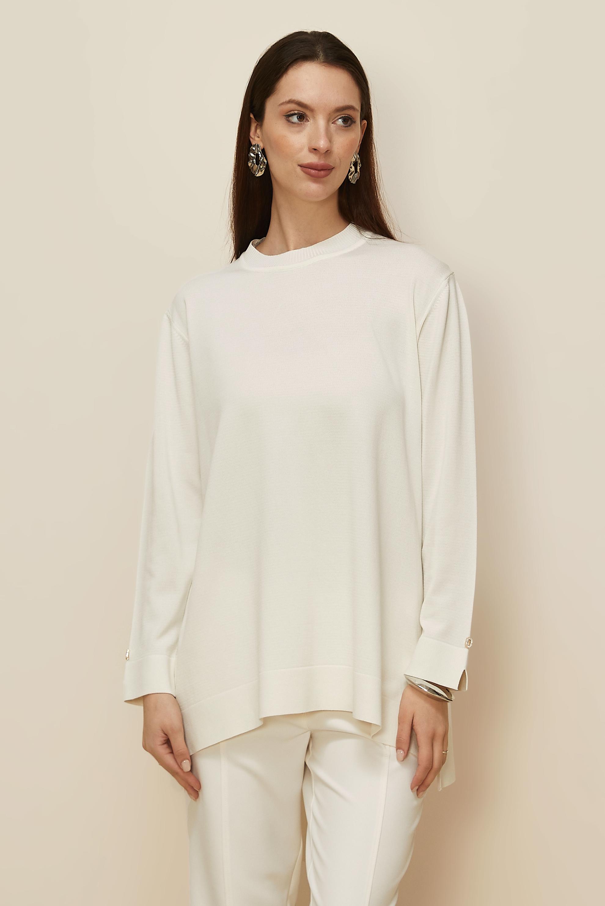 Hijab clothing WHITE KNITWEAR TUNIC 45857
