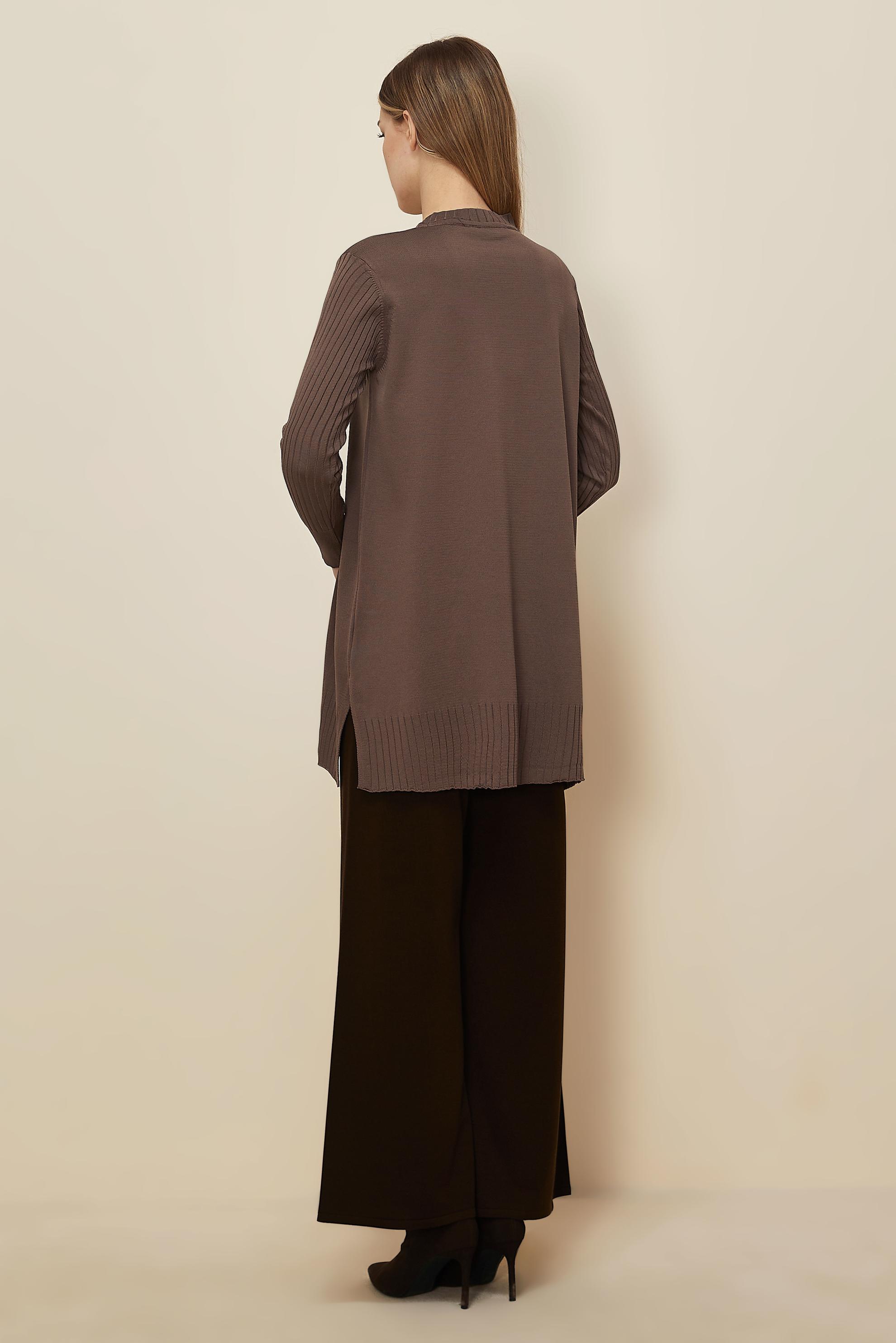 Hijab clothing BROWN KNITWEAR TUNIC 45871