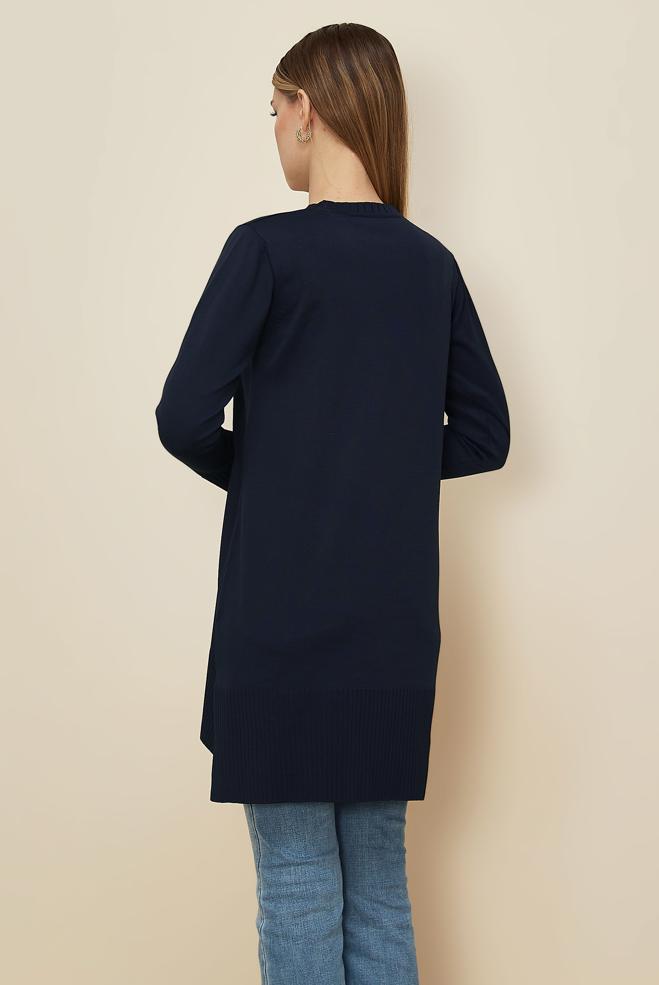 Tesettür giyim LACİVERT TRİKO TUNİK 45901 - ALVİNA