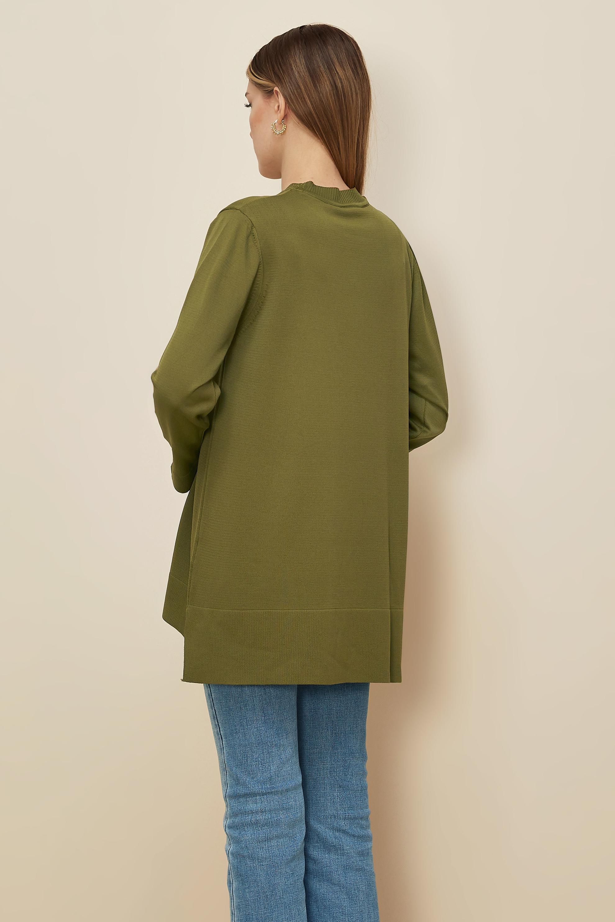 Tesettür giyim YEŞİL TRİKO TUNİK 45901