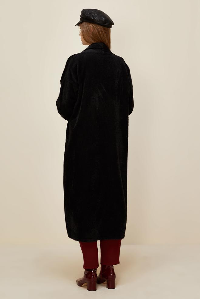 Tesettür giyim SİYAH TRİKO HIRKA 45925 - ALVİNA