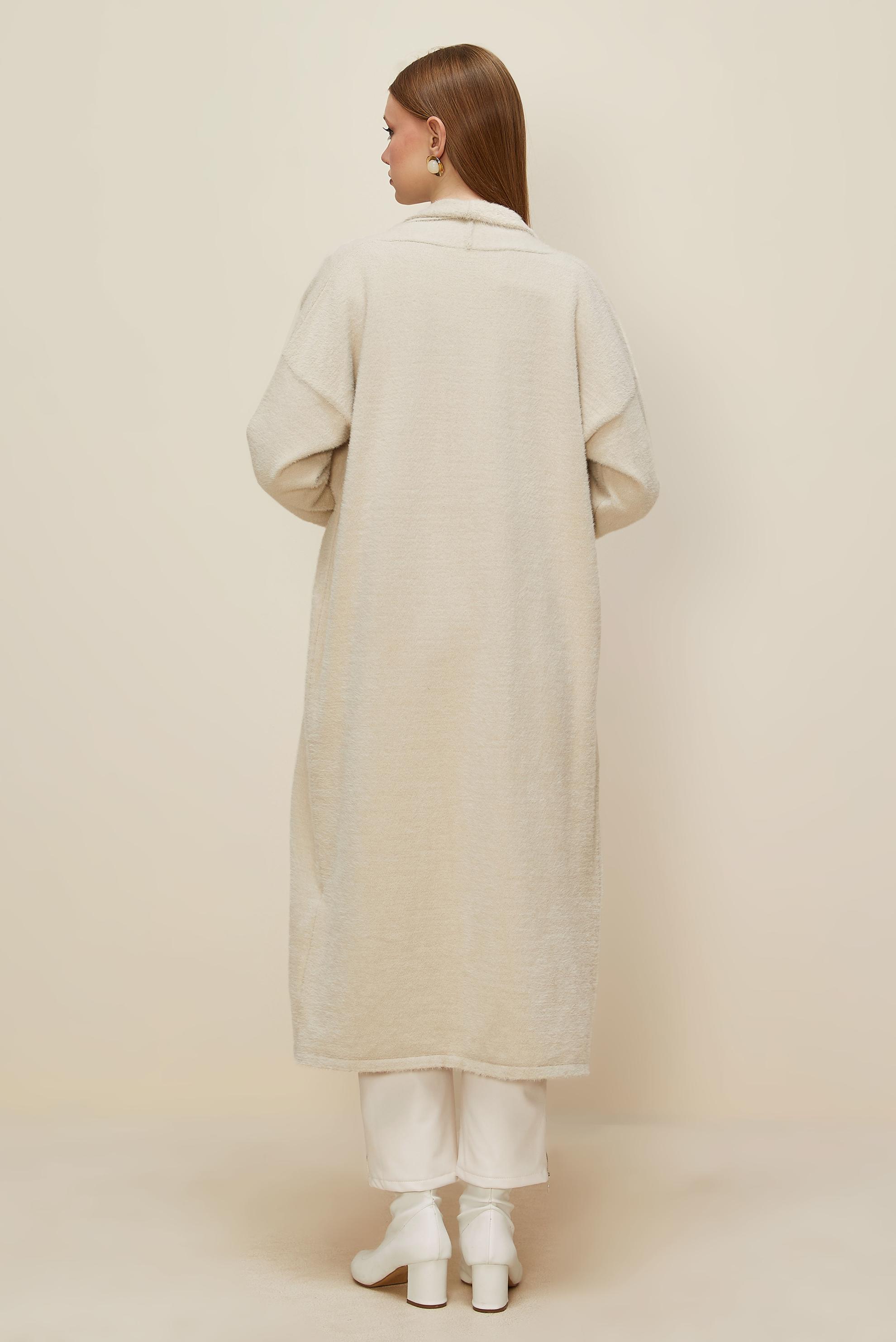 Tesettür giyim BEJ TRİKO HIRKA 45925