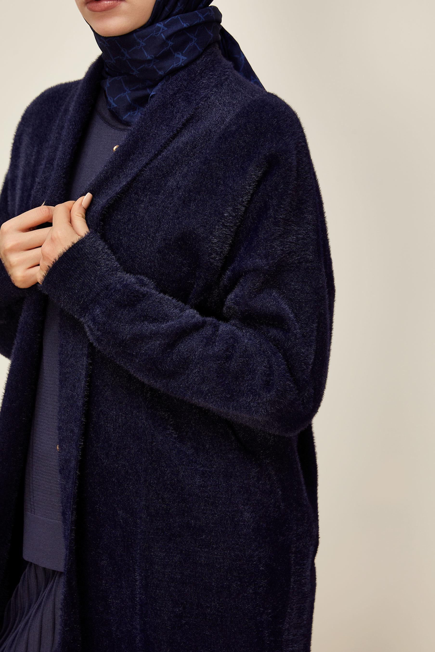 Tesettür giyim LACİVERT TRİKO HIRKA 45925