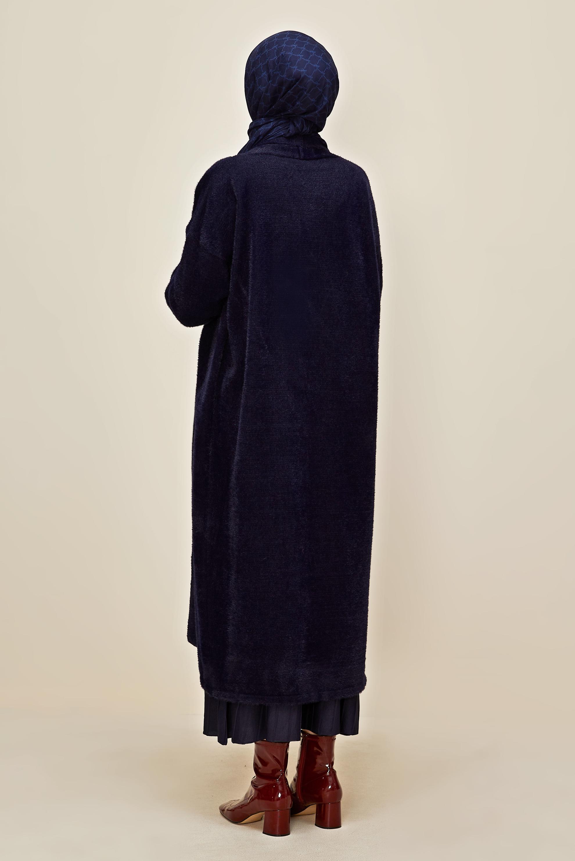 Tesettür giyim LACİVERT TRİKO HIRKA 45925