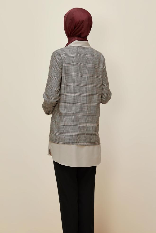 Hijab clothing BLACK 45934 G 885 TUNİK 38-44 TEK40 - ALVİNA