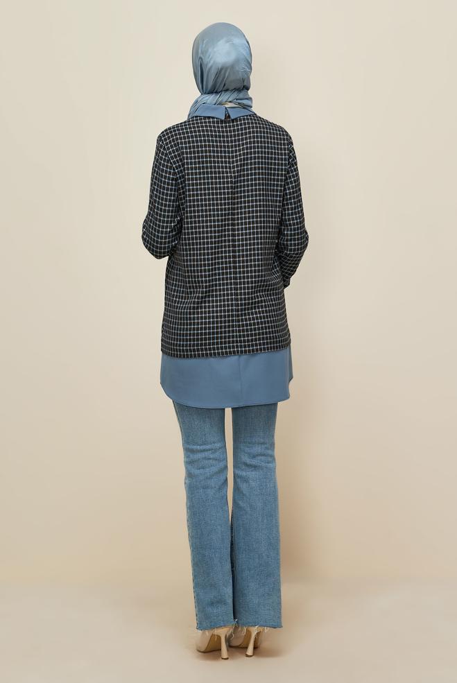 Hijab clothing BLUE 45937-1 DECOFAST 12120 TUNİK 38-44 TEK40 - ALVİNA