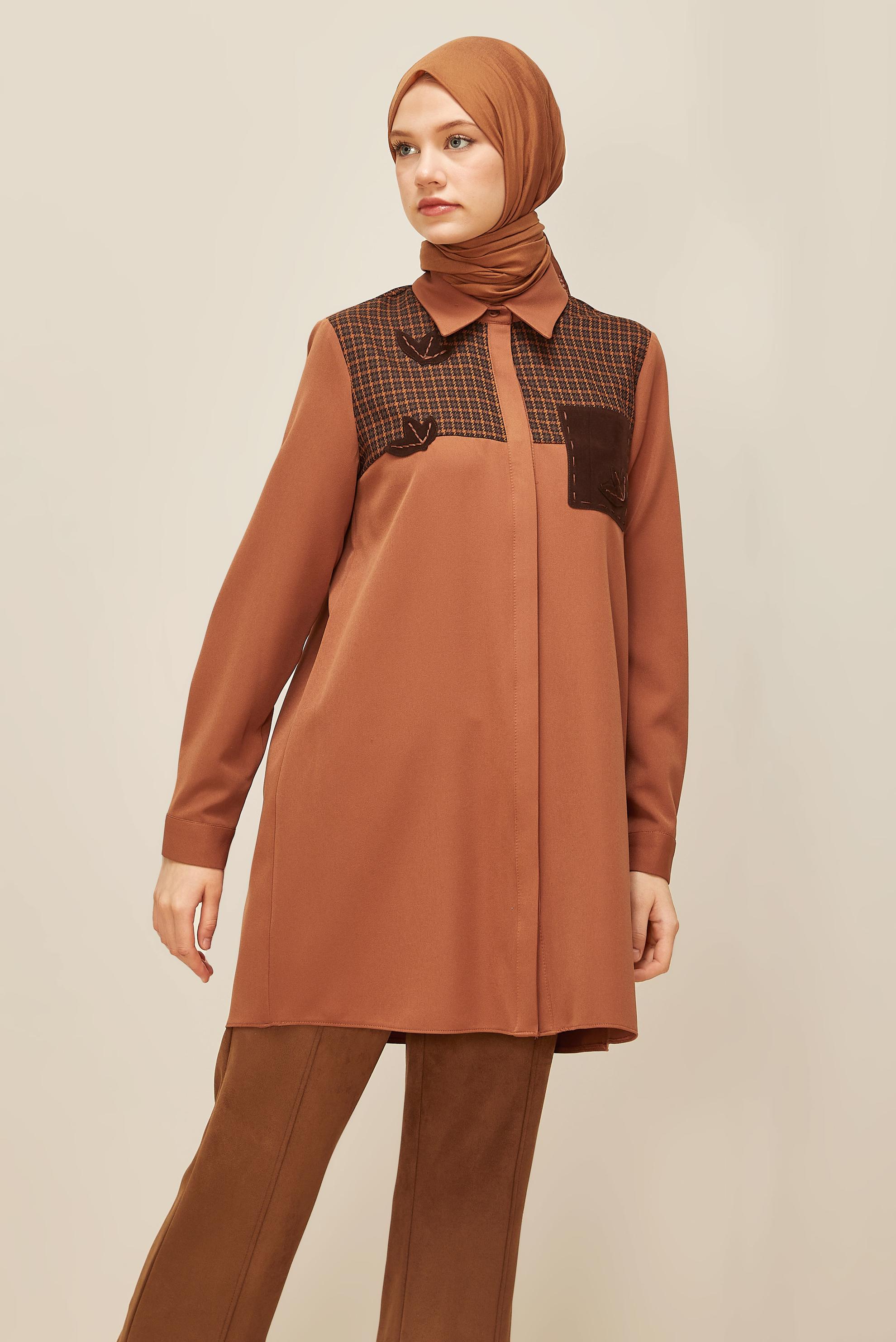 Vêtements hijab TABA TUNIQUE COL CHEMISE 45941