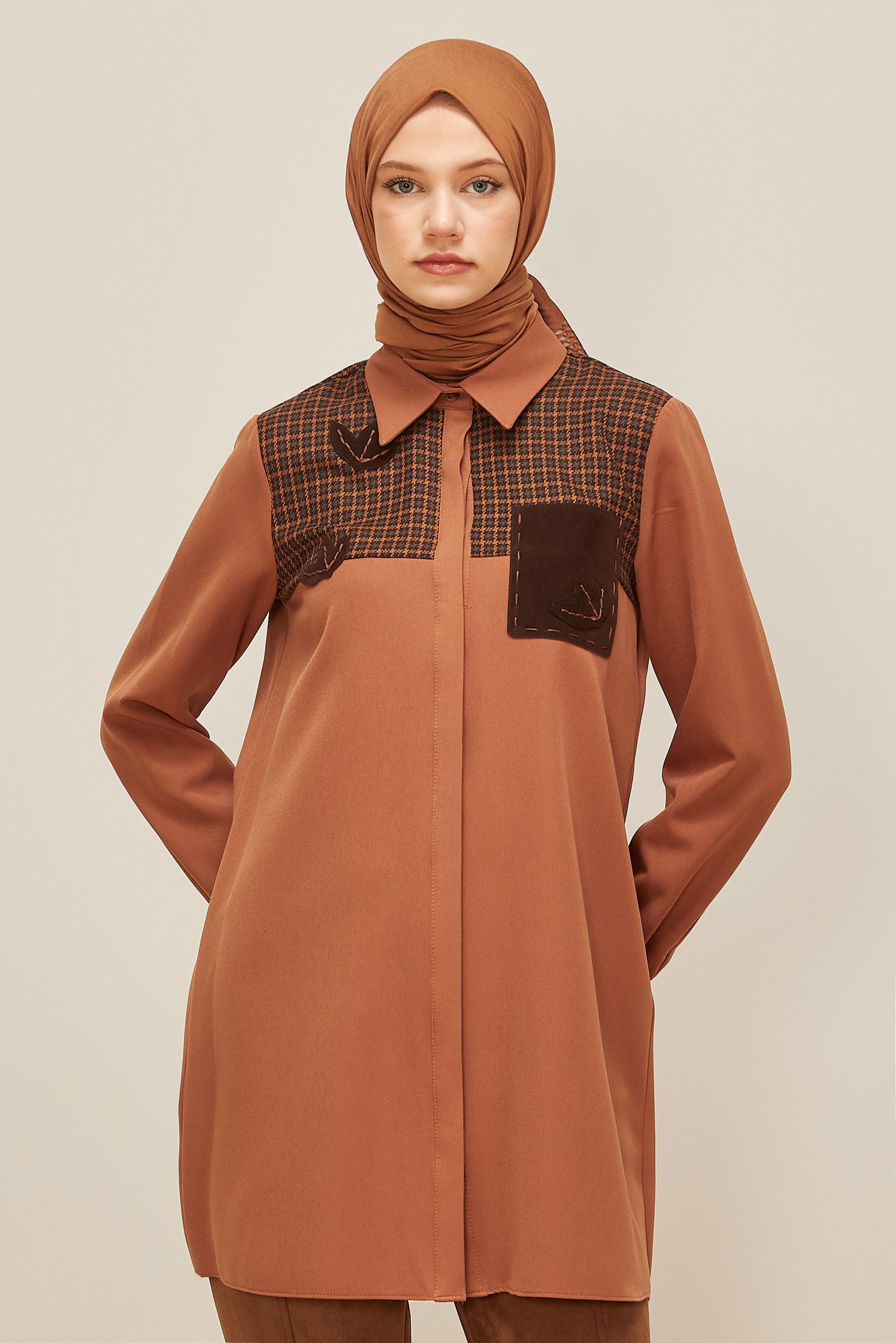 Vêtements hijab TABA TUNIQUE COL CHEMISE 45941