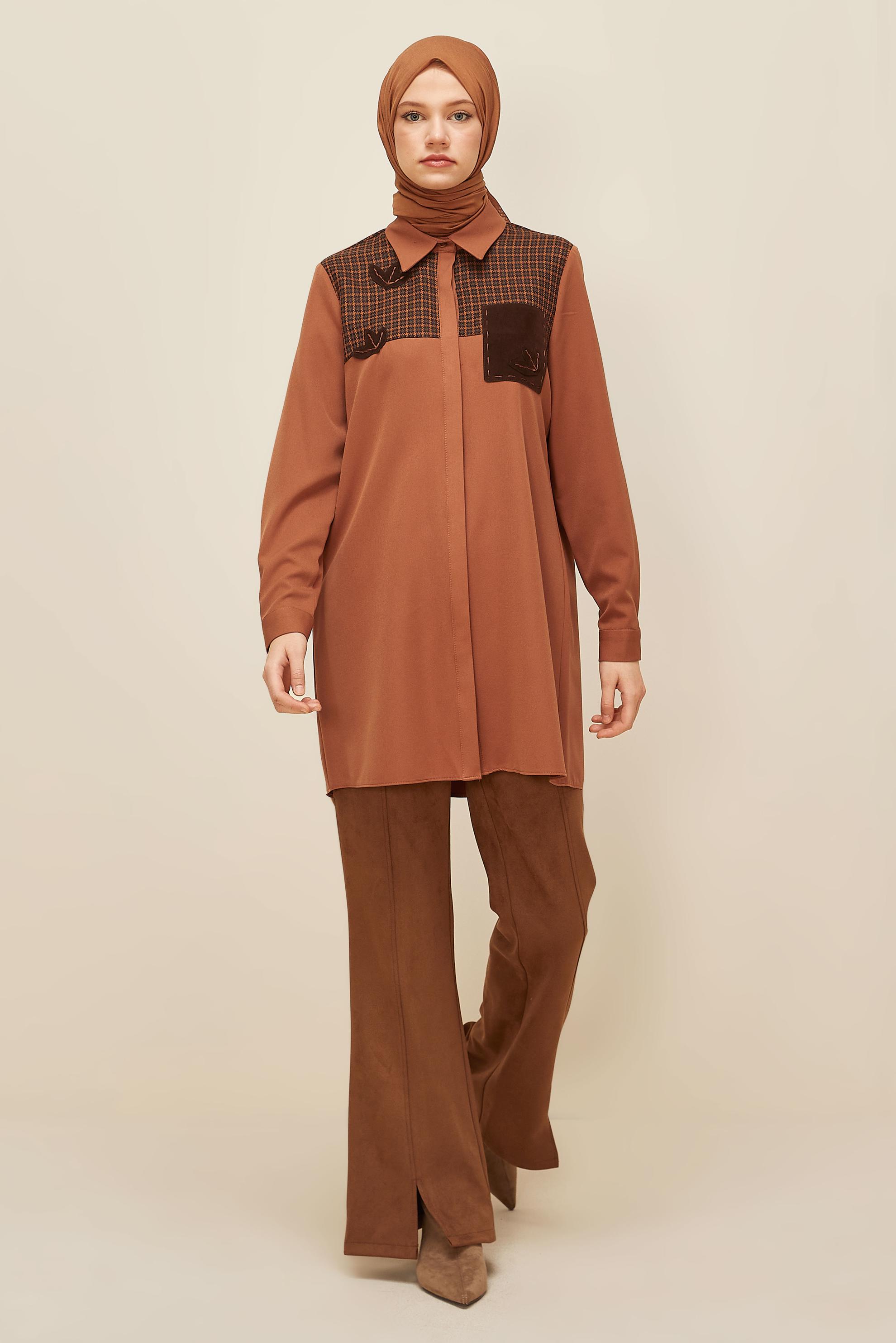 Vêtements hijab TABA TUNIQUE COL CHEMISE 45941