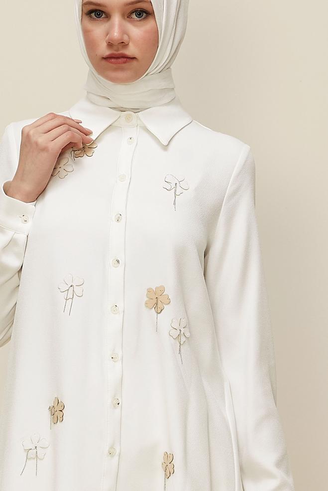 Hijab clothing WHITE 45945 44366 TUNİK 38-46 TEK 40 - ALVİNA