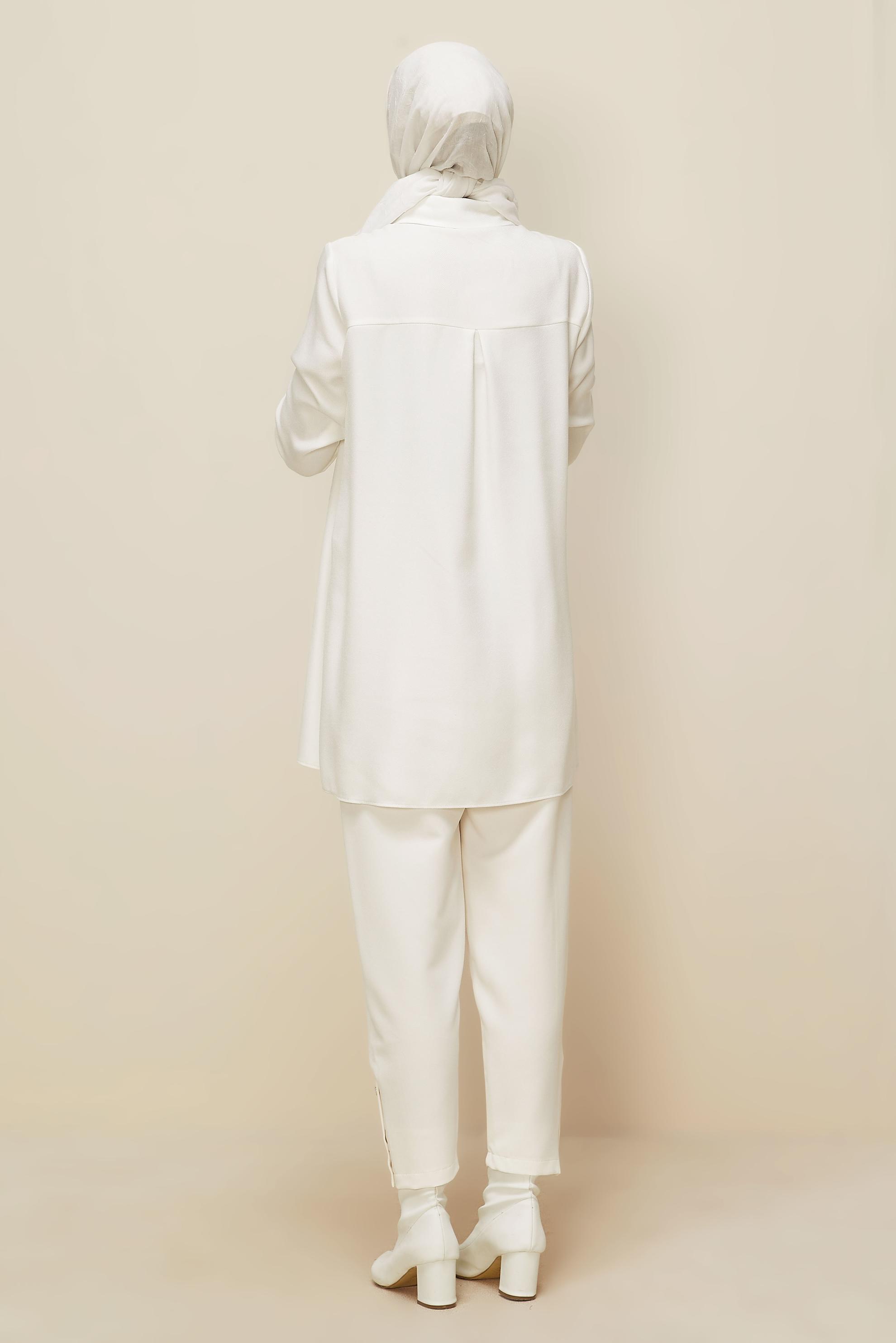 Hijab clothing WHITE 45945 44366 TUNİK 38-46 TEK 40