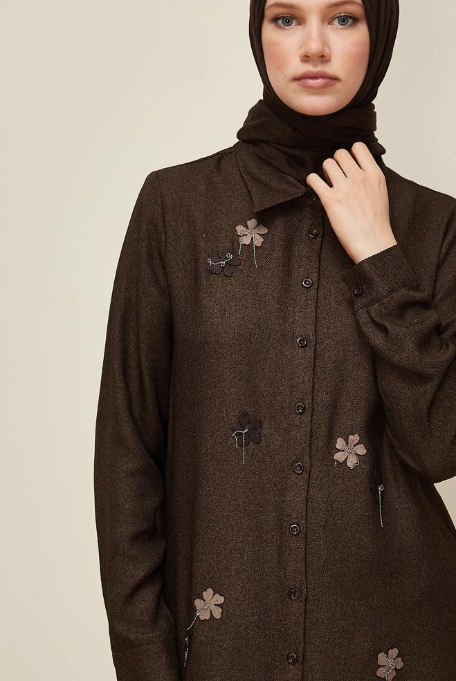 Hijab clothing BROWN 45945 44366 TUNİK 38-46 TEK 40 - ALVİNA