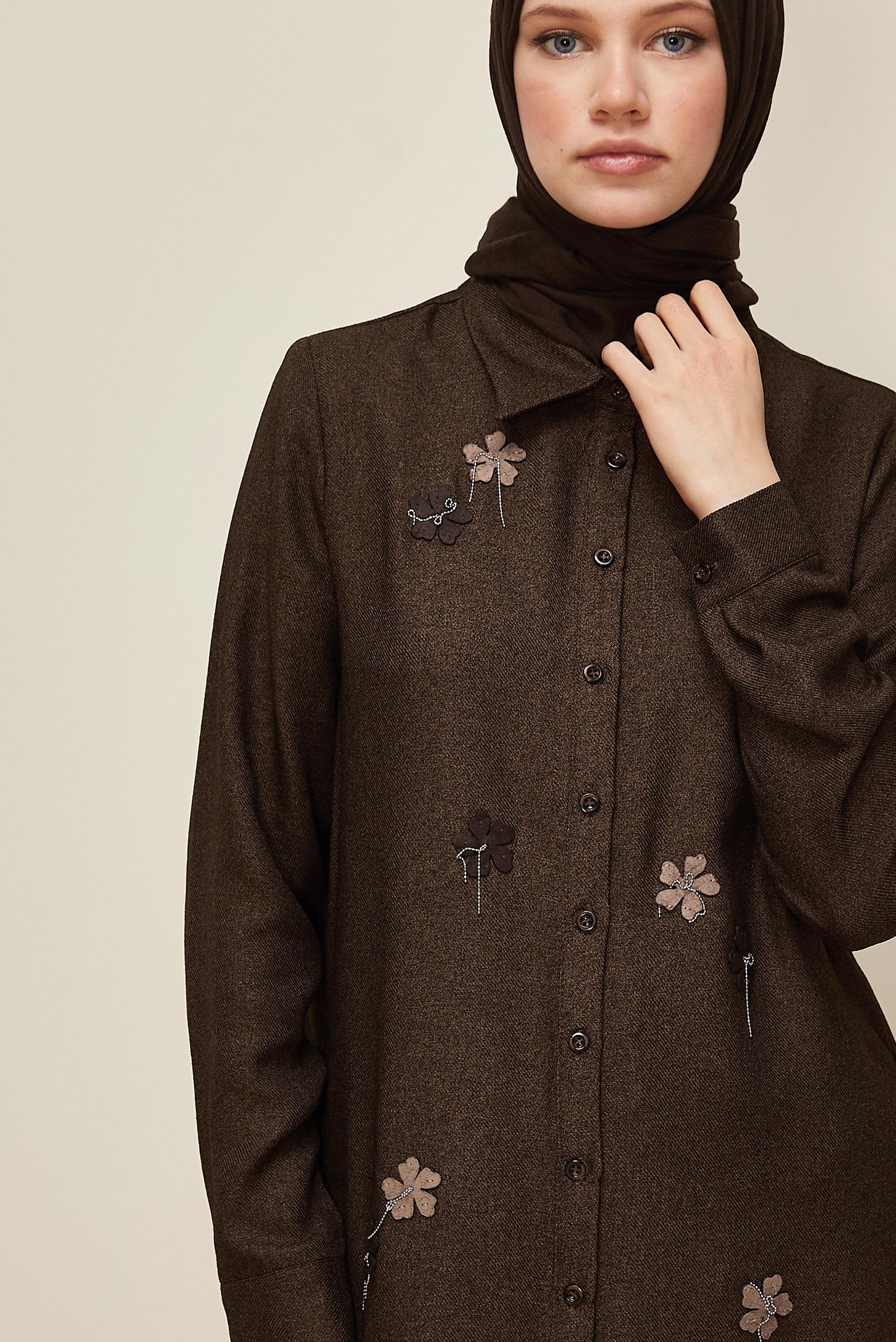 Hijab clothing BROWN 45945 44366 TUNİK 38-46 TEK 40