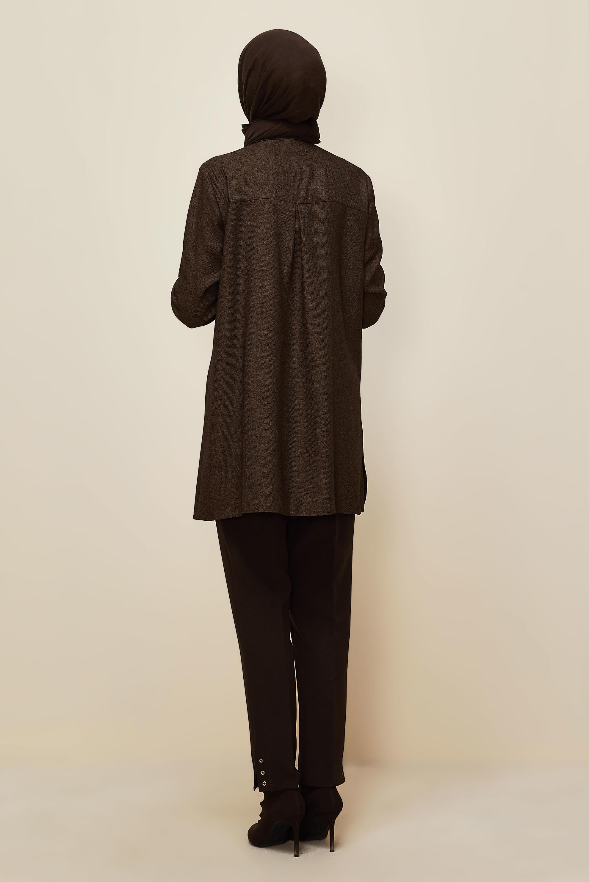 Hijab clothing BROWN 45945 44366 TUNİK 38-46 TEK 40