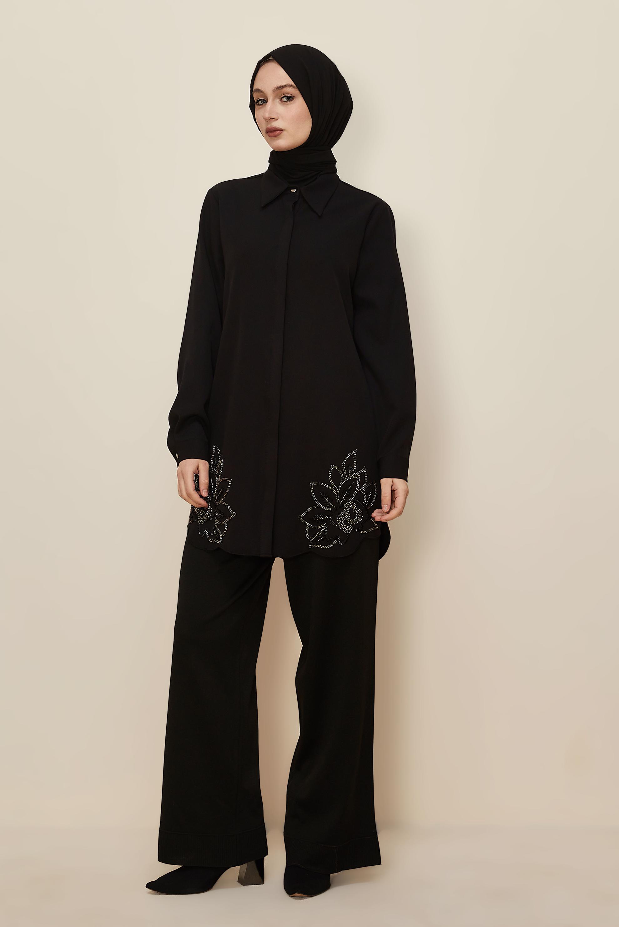 Hijab clothing BLACK 45973 43961 TUNİK 40-48 TEK42