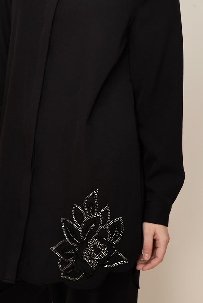 Hijab clothing BLACK 45973 43961 TUNİK 40-48 TEK42 - ALVİNA