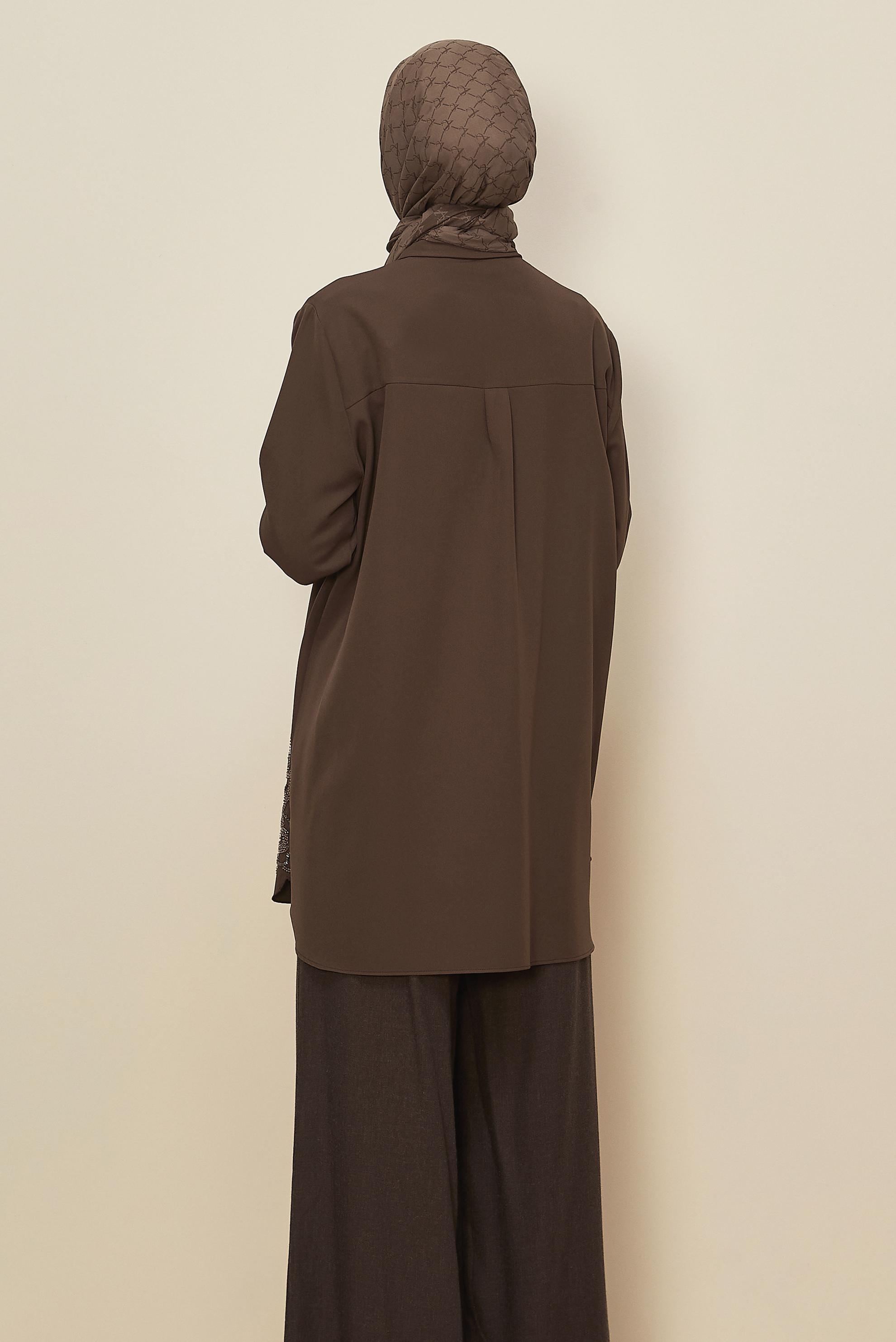 Hijab clothing MINK SHIRT COLLAR TUNIC 45973