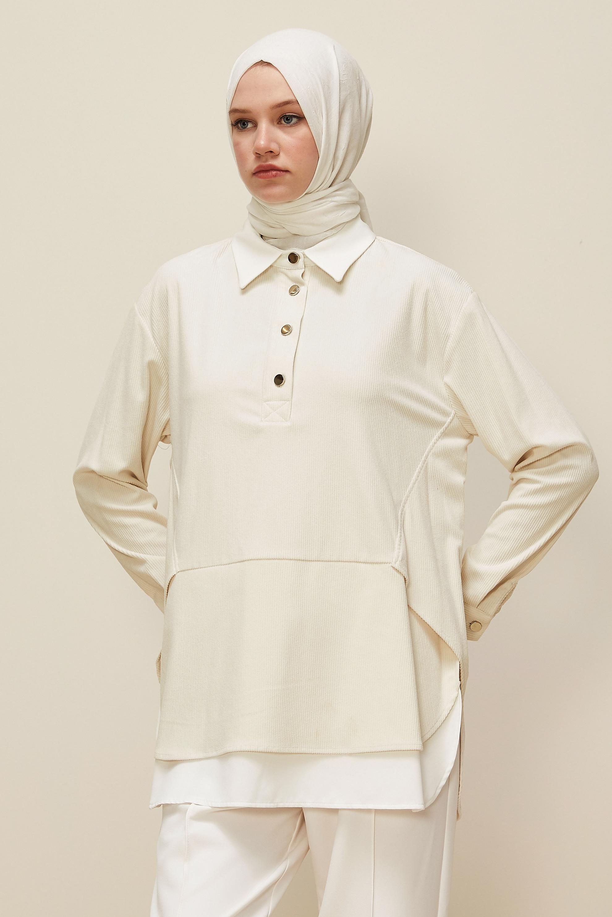 Hijab clothing WHITE 45986 8693 TUNİK 38-44 TEK36 ÇİFT40