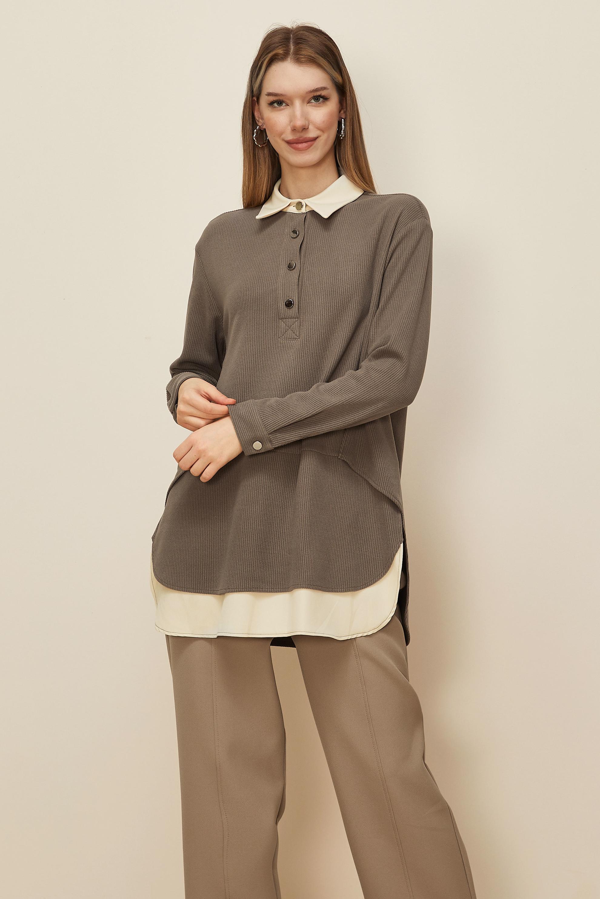 Hijab clothing MINK SHIRT COLLAR TUNIC 45986-1