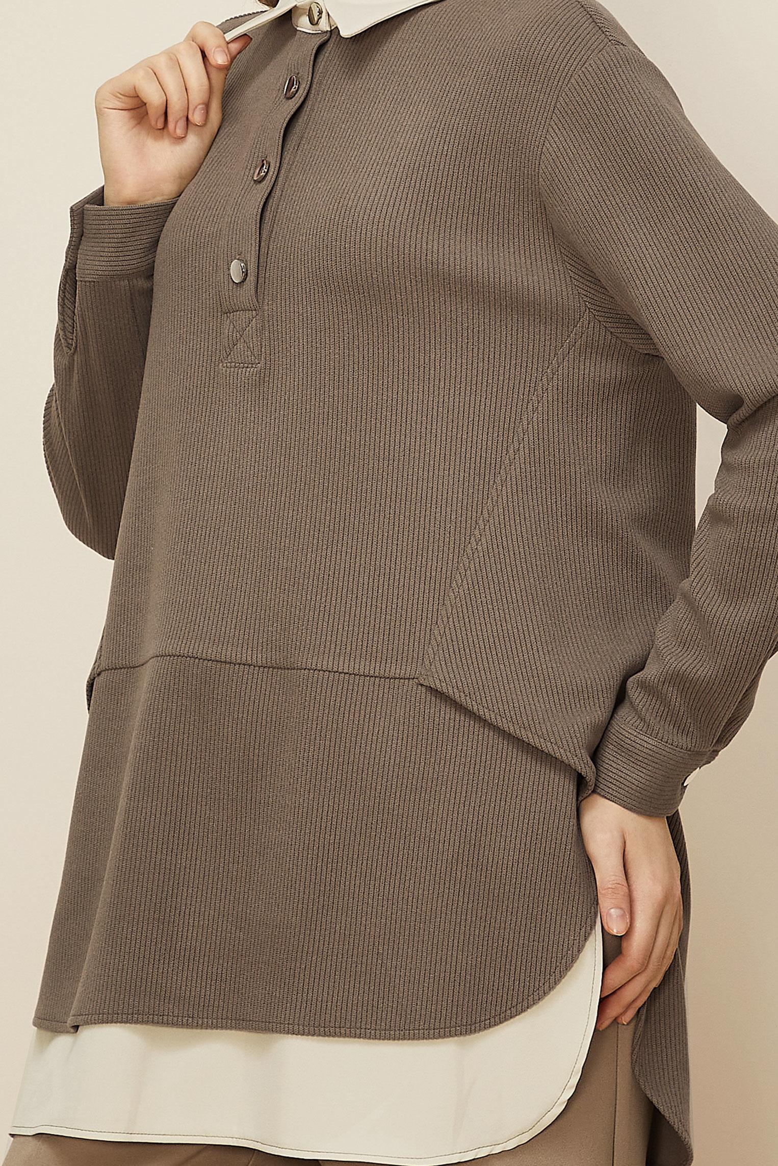 Hijab clothing MINK SHIRT COLLAR TUNIC 45986-1