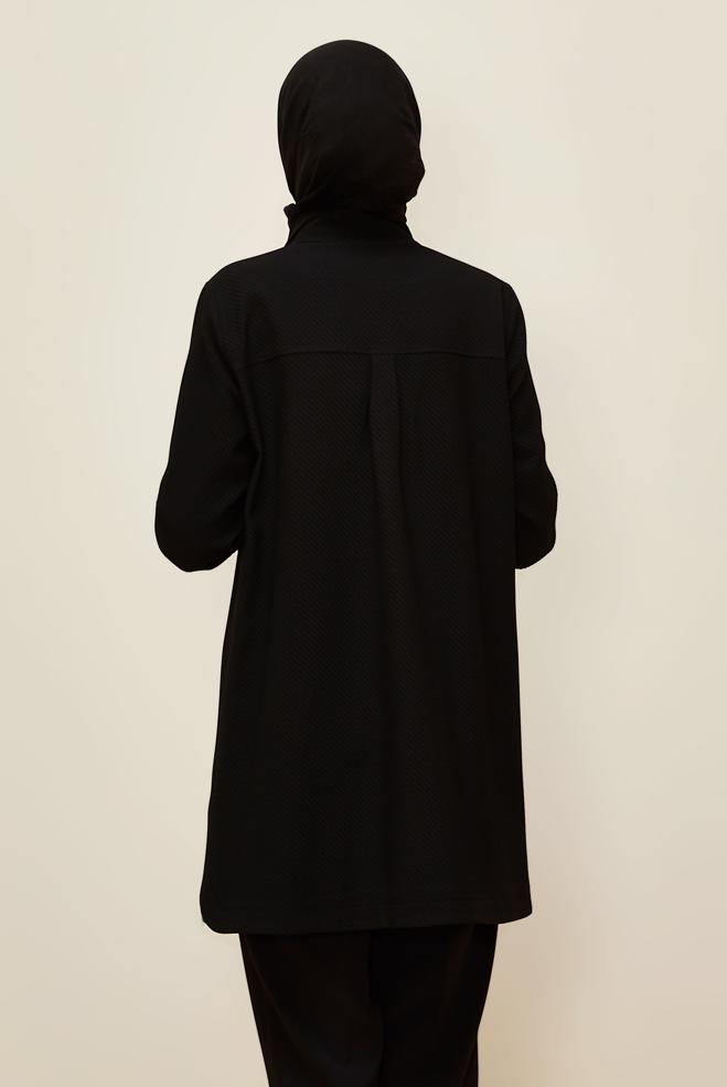 Tesettür giyim SİYAH 45987 17707 TUNİK 38-44 TEK 42 - ALVİNA