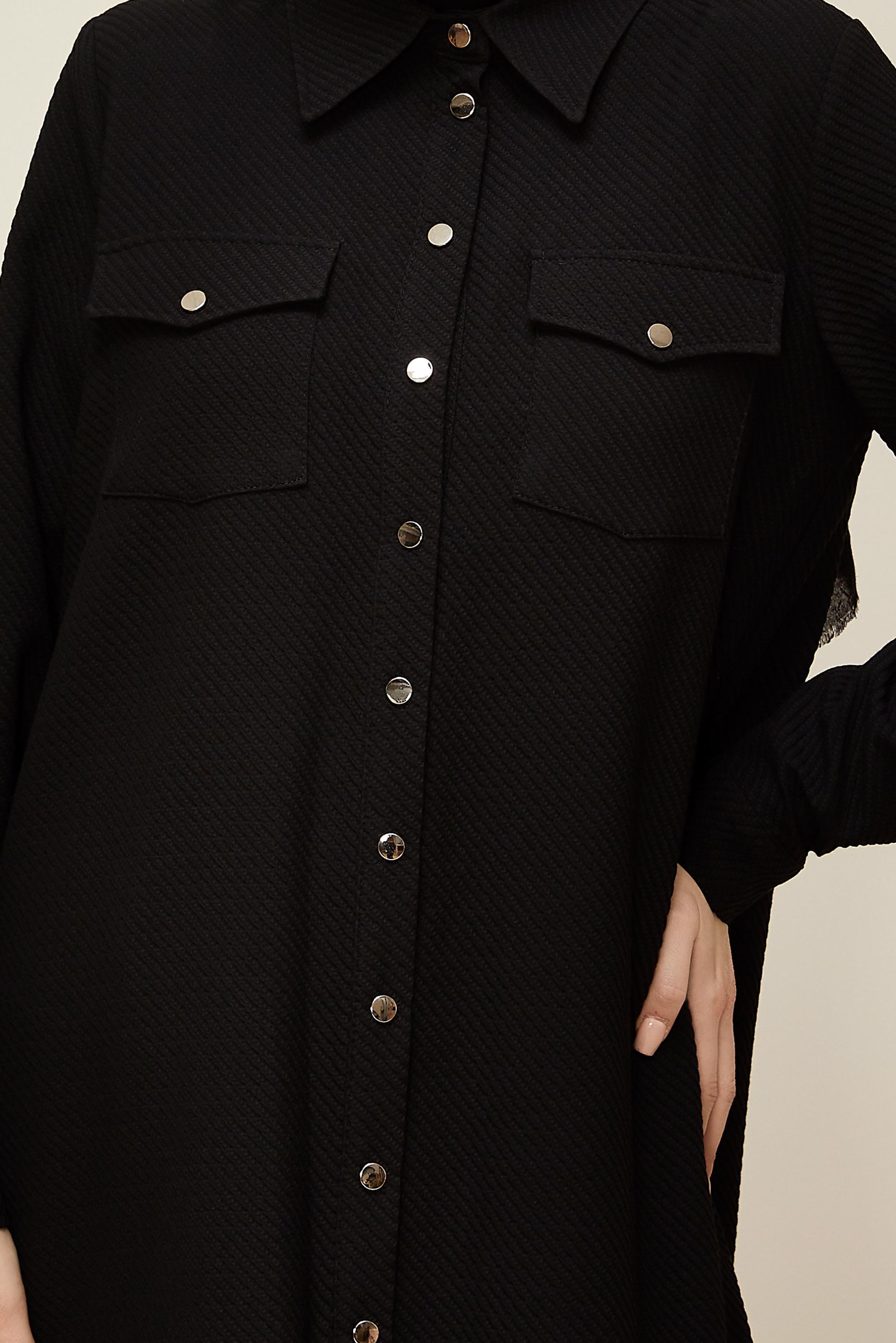 Tesettür giyim SİYAH 45987 17707 TUNİK 38-44 TEK 42