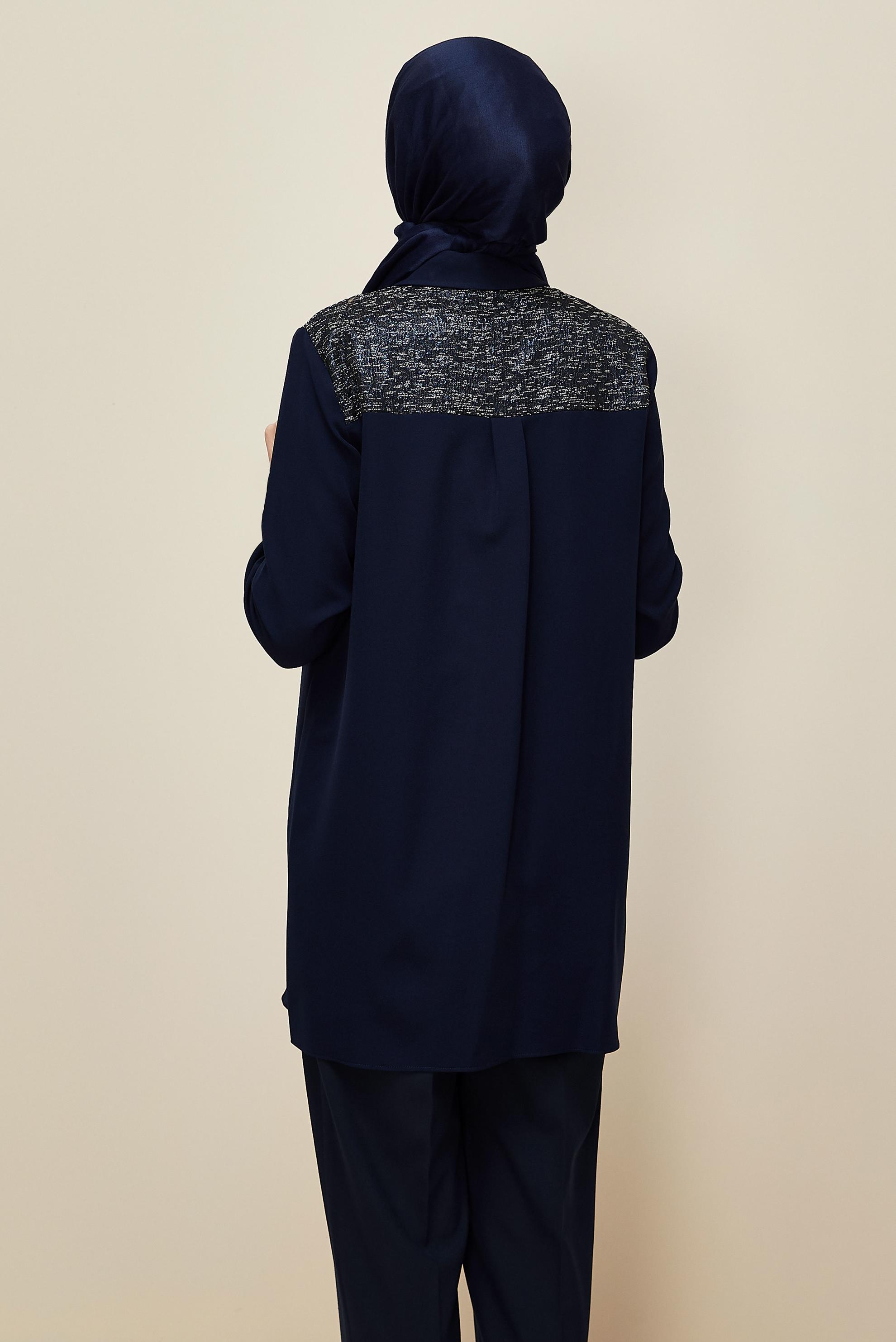 Hijab clothing NAVY BLUE 45993 43961 TUNİK 40-48 TEK 38