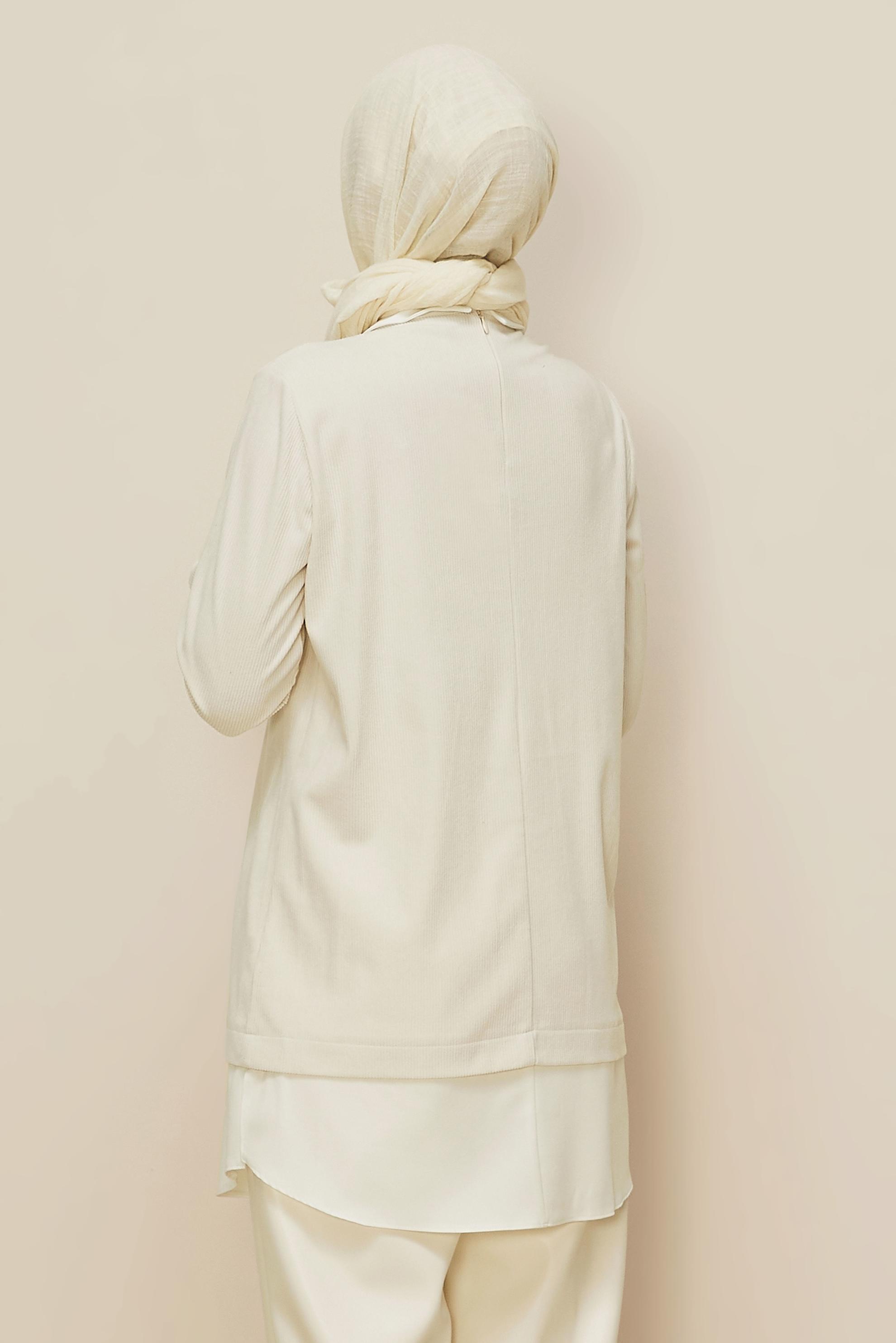 Hijab clothing WHITE SHIRT COLLAR TUNIC 46006