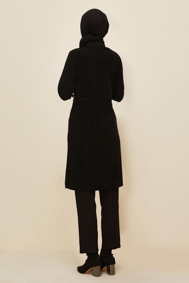 Tesettür giyim SİYAH 46007 8693 TUNİK 38-46 TEK40 - ALVİNA