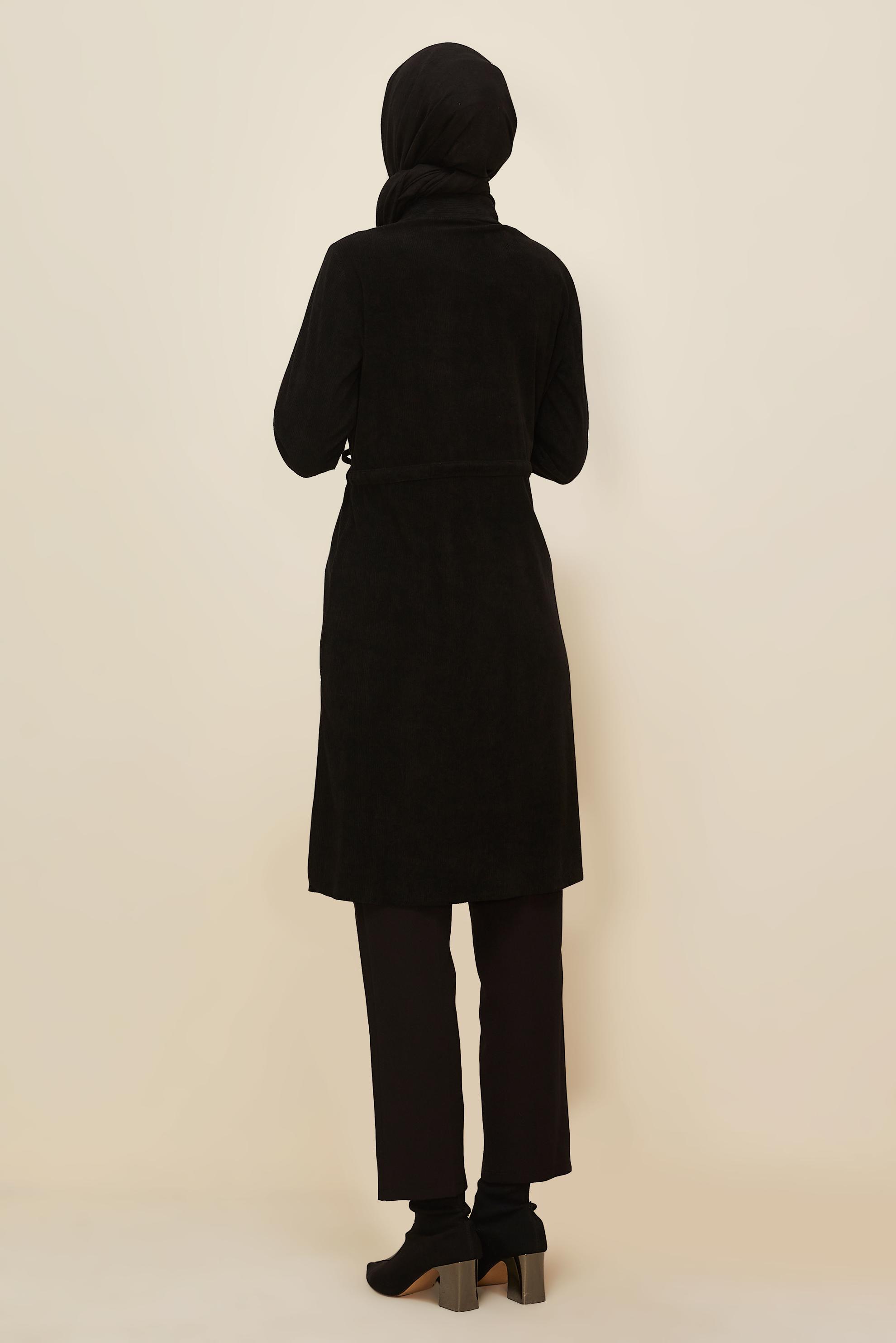 Tesettür giyim SİYAH 46007 8693 TUNİK 38-46 TEK40