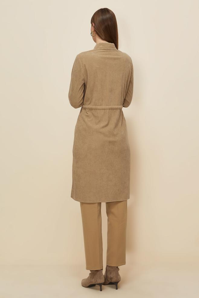 Tesettür giyim KAHVE 46007 8693 TUNİK 38-46 TEK40 - ALVİNA